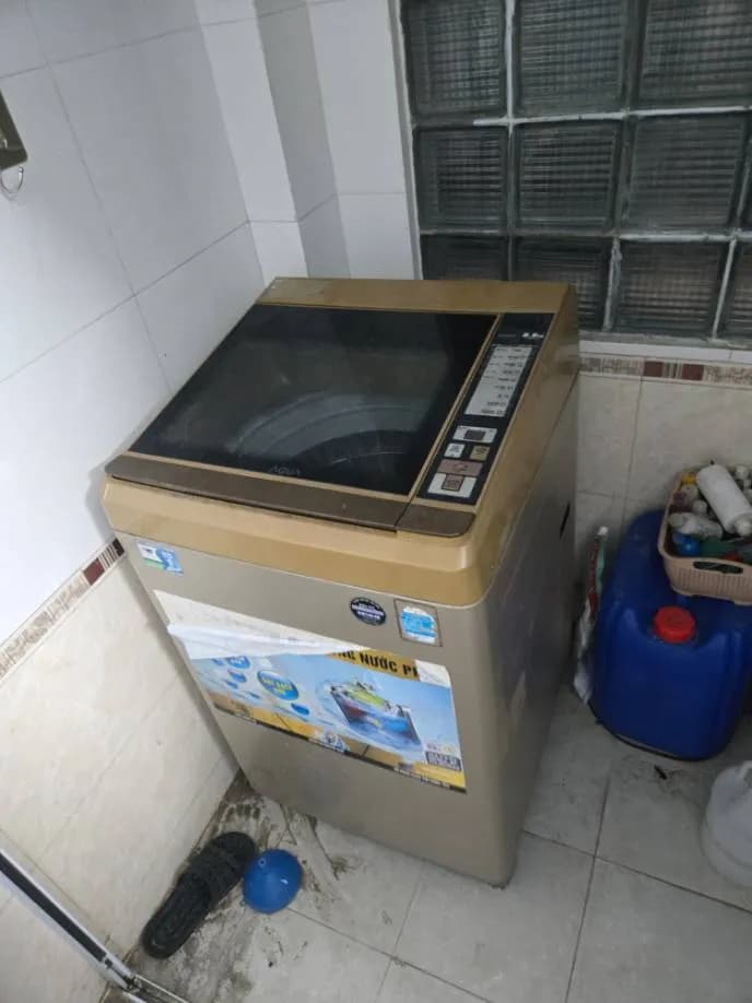 Sau khi hoàn thành sửa máy giặt cửa trên Aqua tại Tân Bình — thợ Lê Hữu Lộc