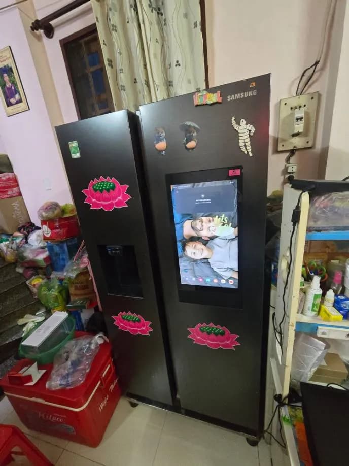 Trước sửa tủ lạnh side-by-side Samsung tại Quận 10 — thợ Lê Hữu Lộc