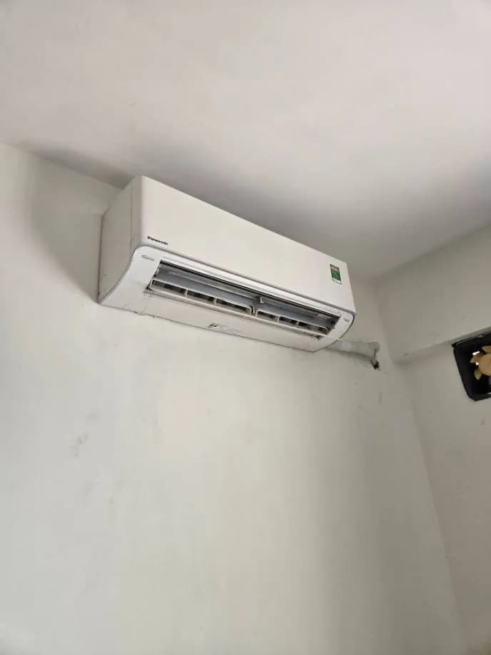 Sau khi hoàn thành sửa máy lạnh treo tường Panasonic tại Phường Phú Thạnh, Tân Phú — thợ Lê Hữu Lộc (5 sao)