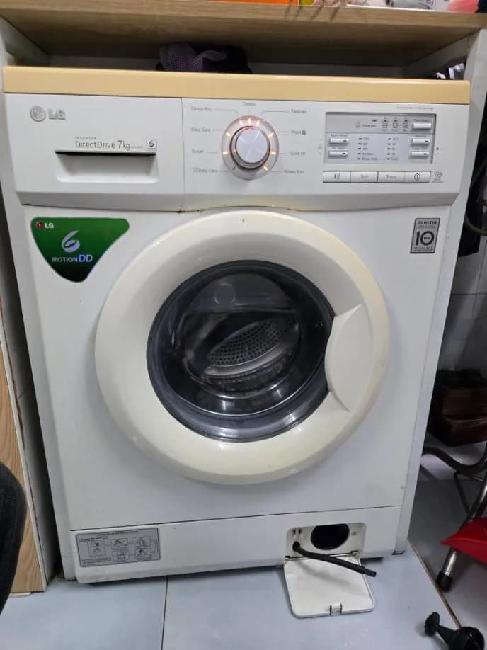 Trước sửa máy giặt cửa trước LG tại Phường Bình Trị Đông, Bình Tân — thợ Lê Hữu Lộc