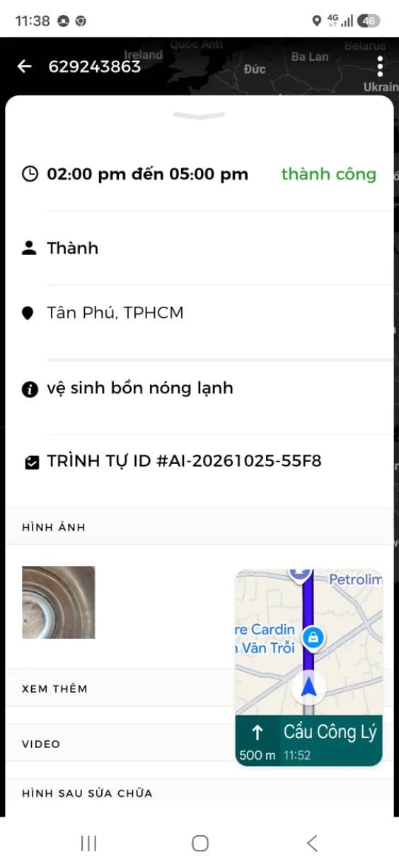 Trước sửa máy nước nóng năng lượng mặt trời tại Phường 11, Phú Nhuận — thợ Lê Đăng Tuấn
