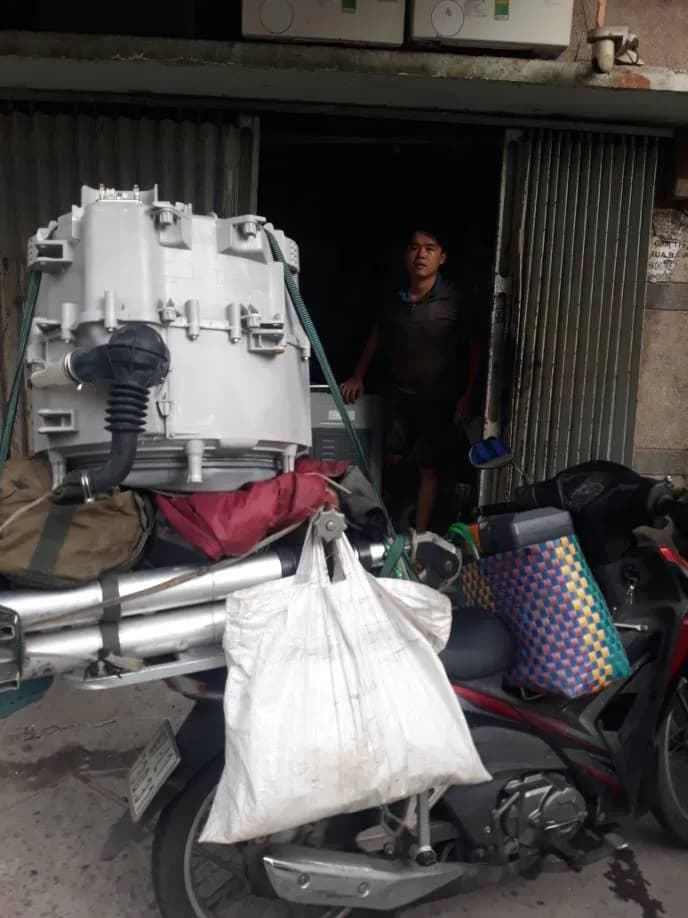 Trước sửa máy giặt tại TPHCM — thợ Đặng Anh Huy