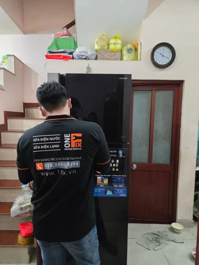 Sau khi sửa - Sửa Tủ Lạnh Hitachi Kêu To - Thay Quạt, Thông Nghẹt Dàn Lạnh