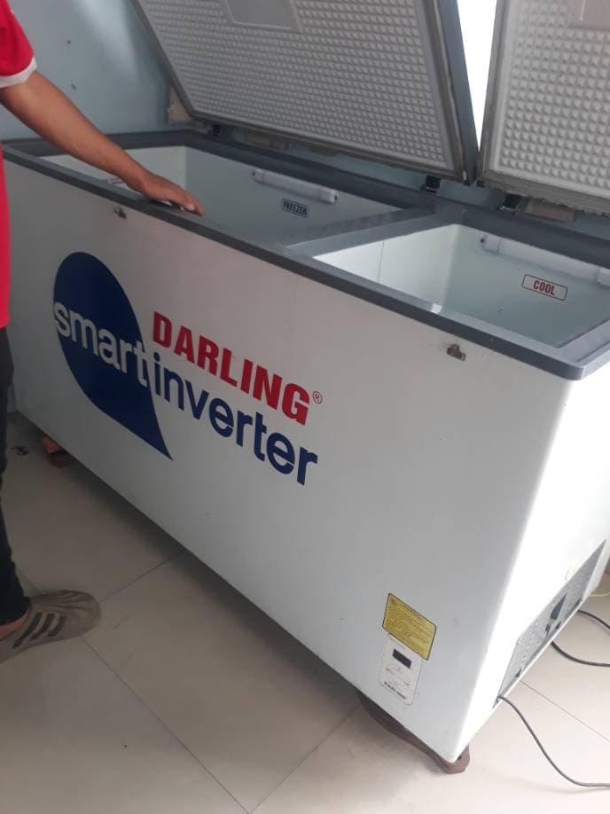 Trước sửa tủ đông Darling tại TPHCM — thợ Đặng Anh Huy