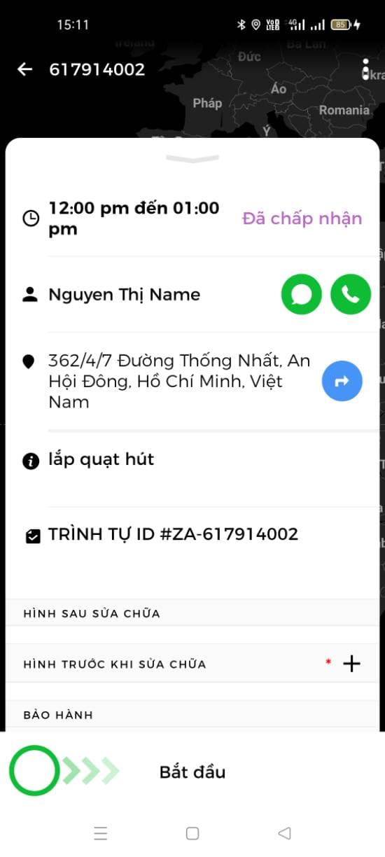 Trước sửa: lắp quạt hút tại TPHCM — thợ Lê Đăng Tuấn