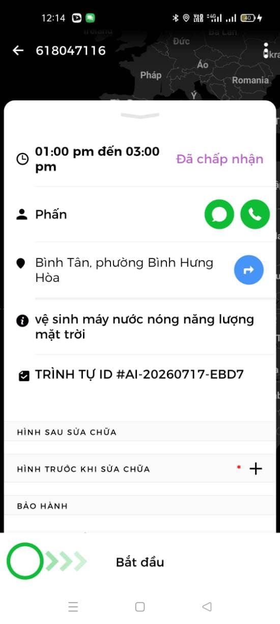 Trước sửa: vệ sinh máy nước nóng năng lượng mặt trời tại phường Bình Hưng Hòa, Bình Tân — thợ Lê Đăng Tuấn
