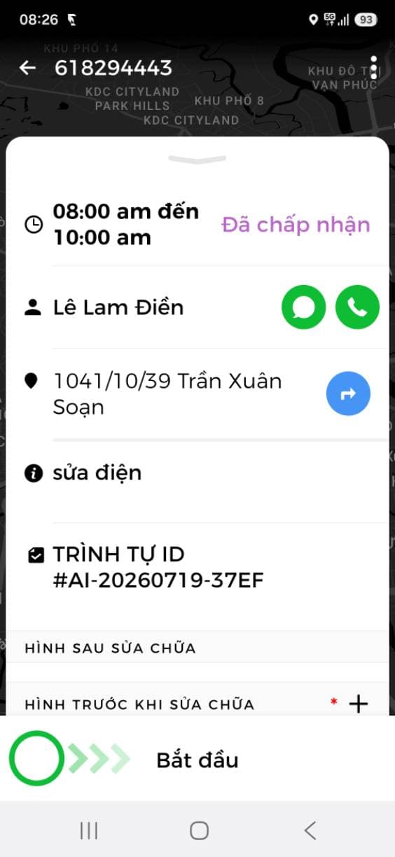 Trước sửa: sửa điện tại TPHCM — thợ Trần Quốc Đông