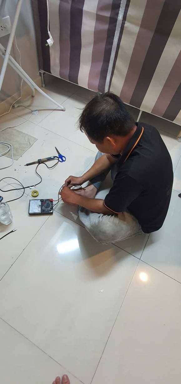 Sau khi hoàn thành sửa máy lạnh treo tường LG tại TPHCM — thợ Đặng Anh Huy