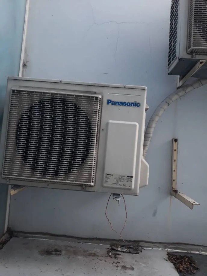 Kết quả sửa chữa: dàn nóng Panasonic treo tường ngoài trời được đo áp gas tại Quận 6 — thợ Đặng Anh Huy
