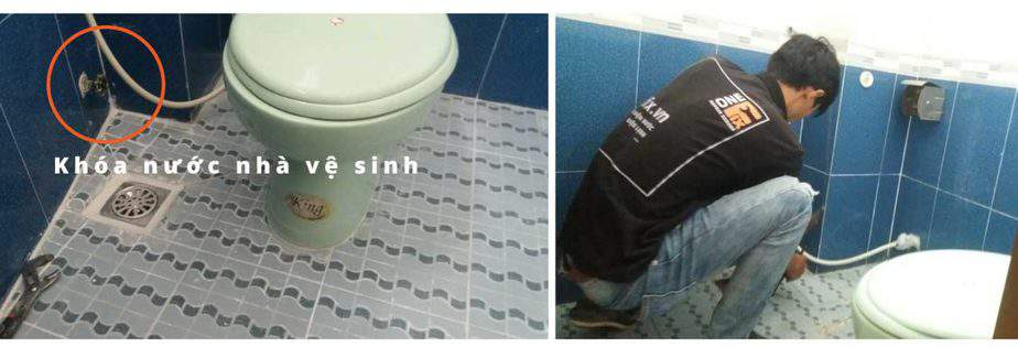 Bồn cầu không tự bơm nước được là do hỏng khoá nước nhà vệ sinh