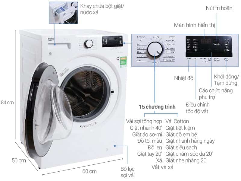 Hướng dẫn sử dụng máy giặt Beko