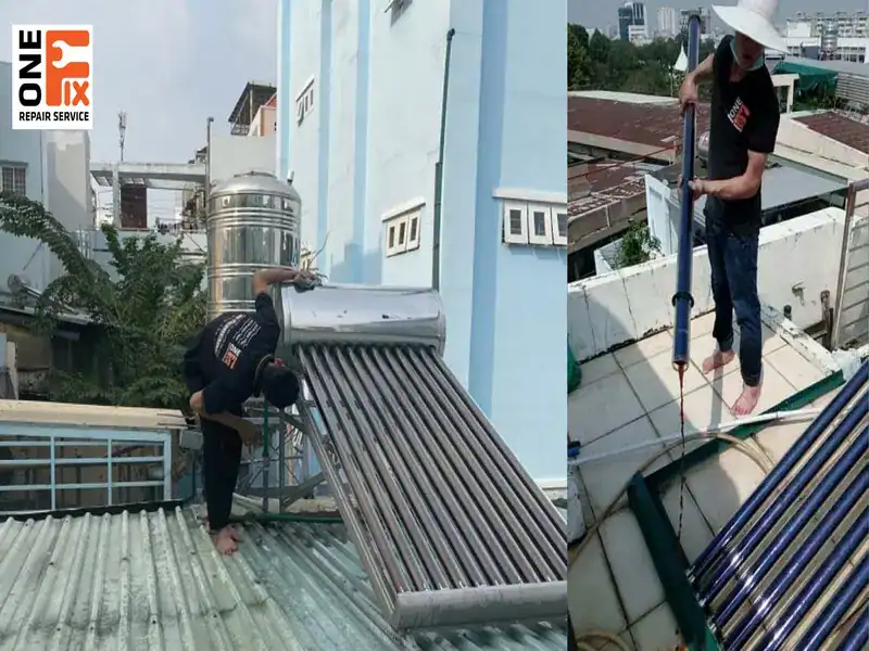Sửa Máy Nước Nóng Năng Lượng Mặt Trời Quận 1 TPHCM 9 Kể từ thời điểm tiếp nhận yêu cầu sửa máy nước nóng năng lượng mặt trời quận 1 thì sau 25-30 phút là 1FIX đã có mặt để kiểm tra thiết bị của khách hàng