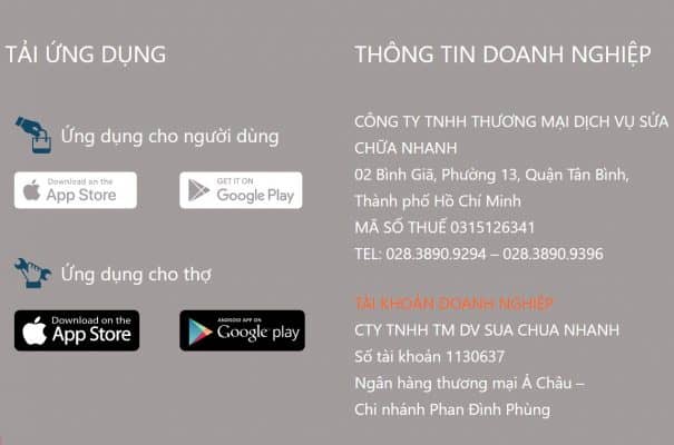 app dich vu sua dien nuoc