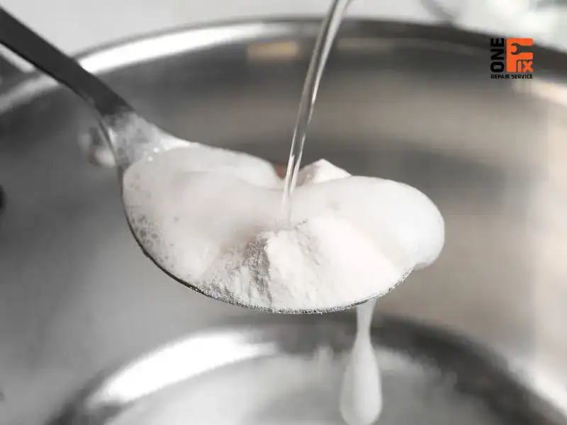 Sử dụng baking soda và giấm làm sạch cặn khoáng tự nhiên Sử dụng baking soda và giấm làm sạch cặn khoáng tự nhiên