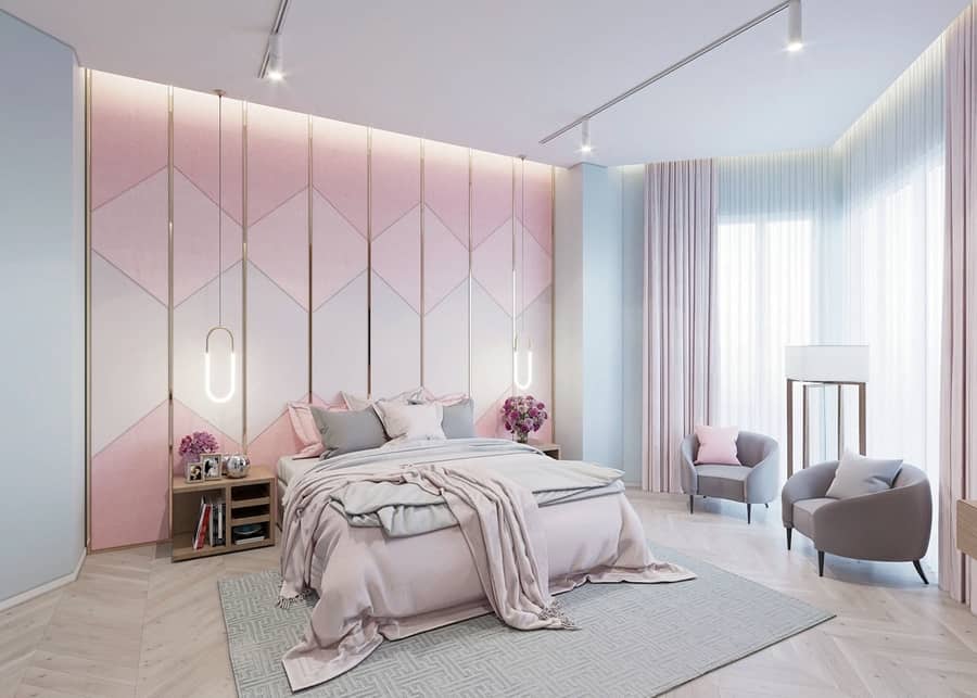 30 Mẫu phòng ngủ màu hồng đẹp và được ưa chuộng 2022