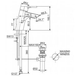 Vòi lavabo American Standard WF-3907 dòng Active