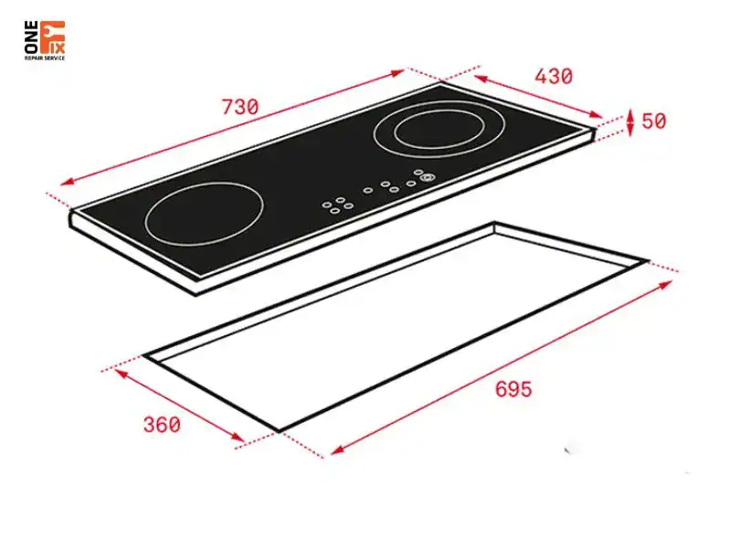 Tra cứu th&ocirc;ng số k&iacute;ch thước kho&eacute;t đ&aacute; trước khi lắp bếp từ &acirc;m