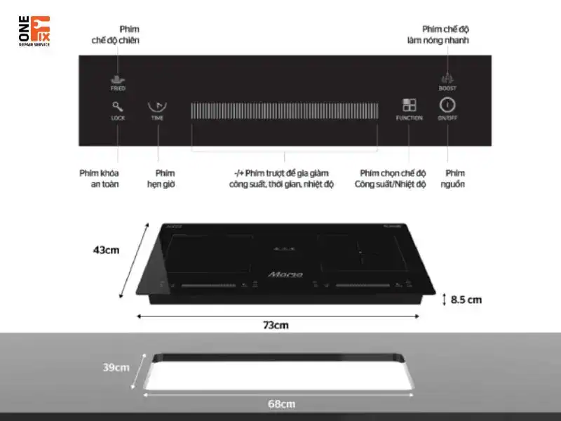 Tham khảo k&yacute; hiệu tr&ecirc;n s&aacute;ch hướng dẫn của bếp v&agrave; thực hiện theo quy tắc