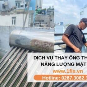 thay ống thủy tinh năng lượng mặt trời