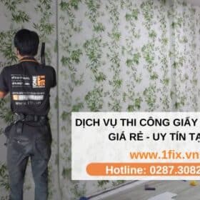 thi công giấy dán tường