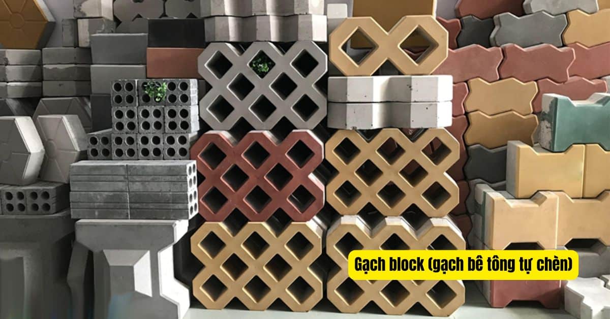 gạch bê tông tự chèn