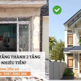 sửa nhà 1 tầng thành 2 tầng