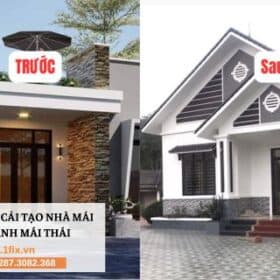 sửa nhà mái bằng thành mái thái