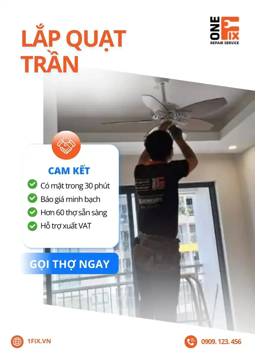DỊCH VỤ LẮP ĐẶT QUẠT TRẦN TẠI NHÀ