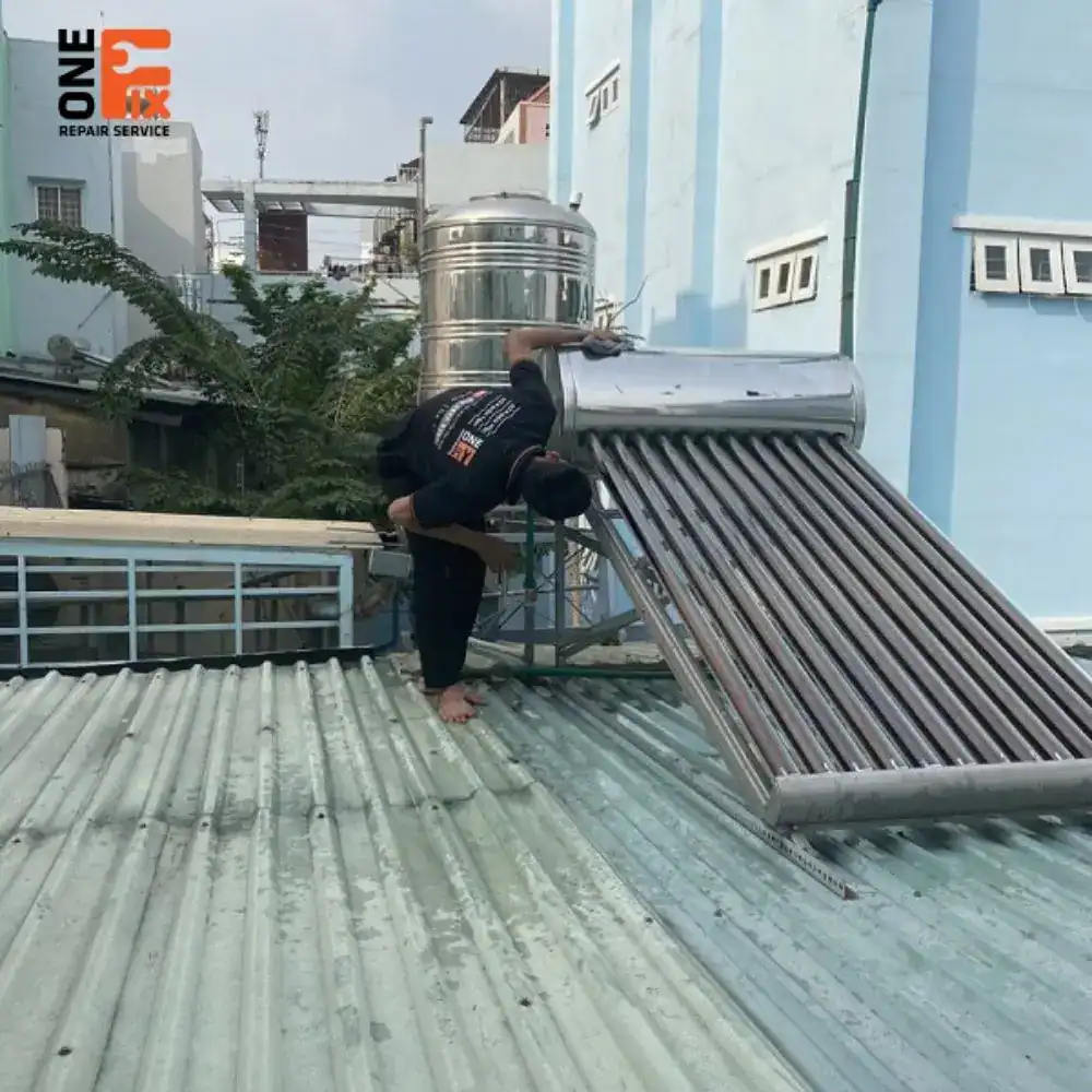 Dịch vụ sửa máy nước nóng năng lượng mặt trời 3 Thay ron, van xả